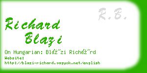 richard blazi business card